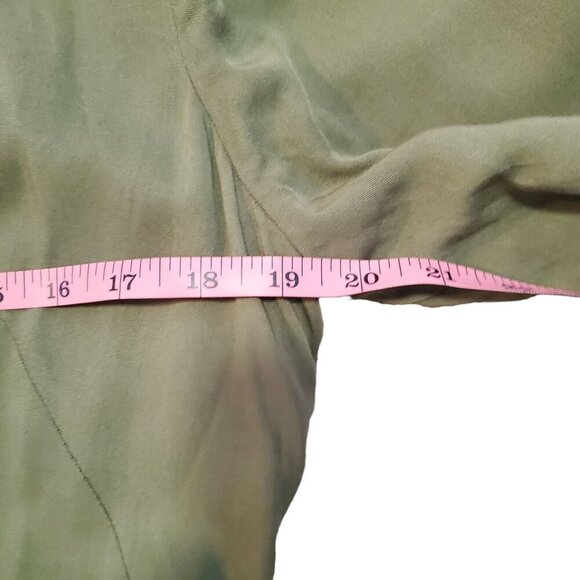 Daniel Rainn Olive Green Jacket With Belt Cargo Pockets Womens Small NWOT - Picture 8 of 11